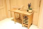 Vintage houten massief bureau, Huis en Inrichting, Bureaus, Ophalen, Gebruikt, Bureau