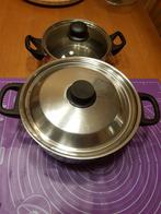 2x pannen kookpannen, Huis en Inrichting, Keuken | Potten en Pannen, Ophalen of Verzenden, Gebruikt, Rvs, Pannenset