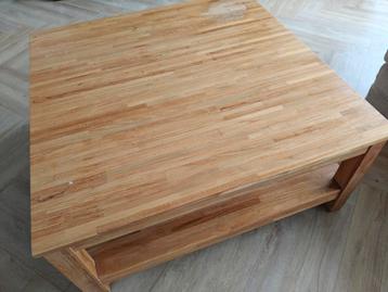 Houten Salontafel 100x100x45 - Opknapper beschikbaar voor biedingen