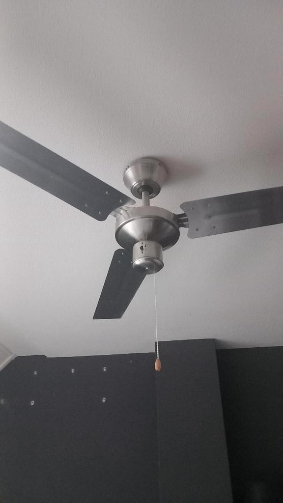 Chrome plafondventilator, Witgoed en Apparatuur, Ventilatoren, Plafondventilator, Ophalen