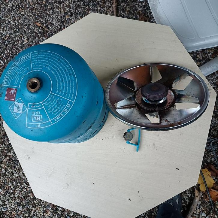 Campinggasfles met Brander - Werkt!, Caravans en Kamperen, Kampeeraccessoires, Gebruikt, Ophalen