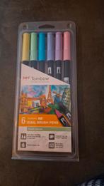 Tombow ABT Dual Brush Pastel Pennen - 6 stuks, Hobby en Vrije tijd, Tekenen, Ophalen of Verzenden, Nieuw, Potlood of Stift