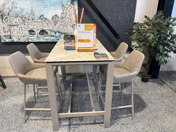 Tuinset Life tuinmeubelen Alkmaar, Tuin en Terras, Tuinsets en Loungesets, Nieuw, Tuinset, Aluminium, Eettafel, Stoel, Ophalen