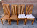 eetkamerstoelen teakhout, Huis en Inrichting, Stoelen, Ophalen, Gebruikt, Bruin, Vier