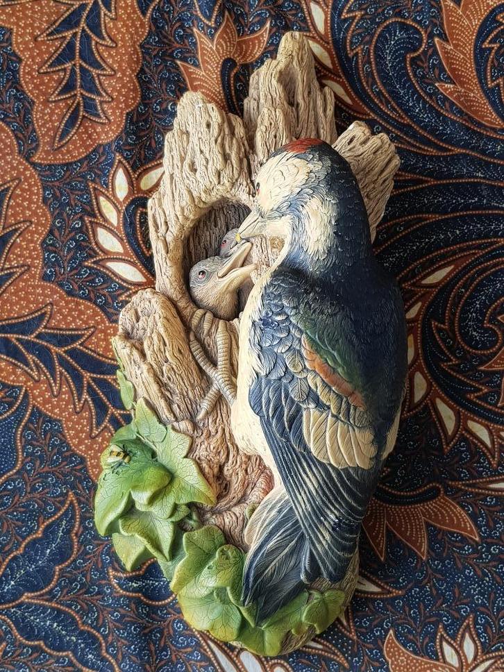 Bonte specht mooie grote vintage Bossons uit Engeland 1968., Antiek en Kunst, Antiek | Woonaccessoires, Ophalen of Verzenden