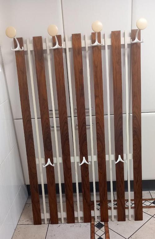 Kapstok vintage - jaren 70 - hang - hout met originele haken, Huis en Inrichting, Woonaccessoires | Kapstokken, Gebruikt, Wandkapstok