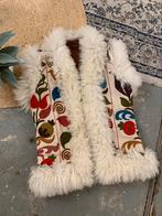 Vintage Afghaanse waistcoat M L Suzani gilet embroidery, Kleding | Dames, Maat 38/40 (M), Ophalen of Verzenden, Wit, Zo goed als nieuw