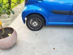 14 inch lichtmetalen velgen – Dynamics design + zomerbanden, Auto-onderdelen, Banden en Velgen, Ophalen, 14 inch, Gebruikt, 175 mm