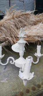 Witte Gietijzeren Kroonluchter - 3 Armen, Huis en Inrichting, Lampen | Kroonluchters, Ophalen of Verzenden