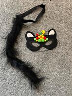 Kat Kostuum met Staart en Masker, Ophalen, Zo goed als nieuw, 110 t/m 116, Jongen of Meisje