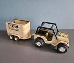Vintage Tonka safari jeep met paardentrailer, Verzamelen, Ophalen of Verzenden, Gebruikt