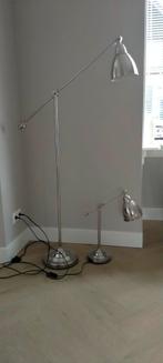 Ikea vloerlamp Set - Zilver, Huis en Inrichting, Lampen | Vloerlampen, Ophalen, Gebruikt, Metaal, Modern