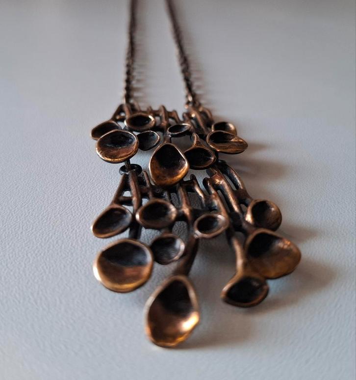 Bronzen ketting Hannu Ikonen, Sieraden, Tassen en Uiterlijk, Kettingen, Nieuw, Overige materialen, Bruin, Ophalen of Verzenden