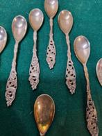 -	Gero 90 theelepeltjes kraanvogel verzilverd 12 stuks, Ophalen of Verzenden