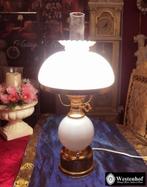 Tafellamp / grote olielamp antiek messing goud, Ophalen of Verzenden, Gebruikt, Overige materialen, Minder dan 50 cm