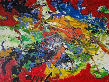 Groot olie werk van Karel Appel beschikbaar voor biedingen