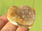 Agaat hart met druzy kristallen mineralen, Ophalen of Verzenden, Mineraal