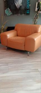 2 leren stoelen en een leren hooker, Ophalen of Verzenden, Gebruikt, 75 tot 100 cm, Minder dan 150 cm