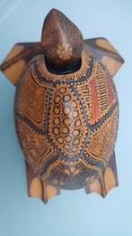 Houten Schildpad Trinketbox Handbeschilderd, Antiek en Kunst, Ophalen of Verzenden