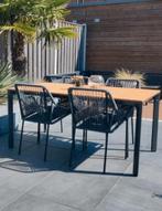Mooie 5-delige tuinset met polywood tafel en rope stoelen, Tuin en Terras, Tuintafels, Ophalen