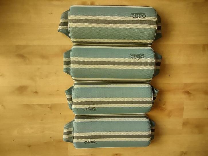 Hoofdsteunen Crespo blauw-wit-grijs, Caravans en Kamperen, Kampeermeubelen, Zo goed als nieuw, Campingmeubel-accessoire, Ophalen