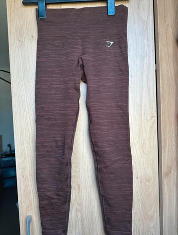 Gymshark sportlegging bruin beschikbaar voor biedingen