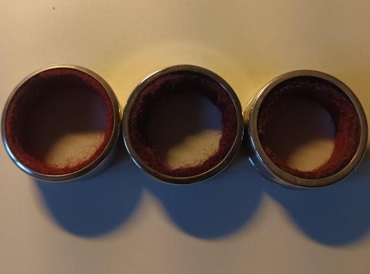 4x wijndruppelvanger verzilverd, Huis en Inrichting, Keuken | Servies, Gebruikt, Overige typen, Overige stijlen, Overige materialen