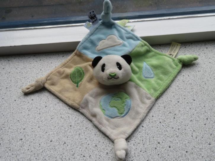 Knuffeldoek panda pandabeer beer van het WWF, Kinderen en Baby's, Speelgoed | Knuffels en Pluche, Zo goed als nieuw, Beer, Ophalen of Verzenden