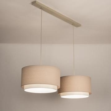 hanglamp beige 120cm lampenkap tafel eettafel eethoek lamp beschikbaar voor biedingen
