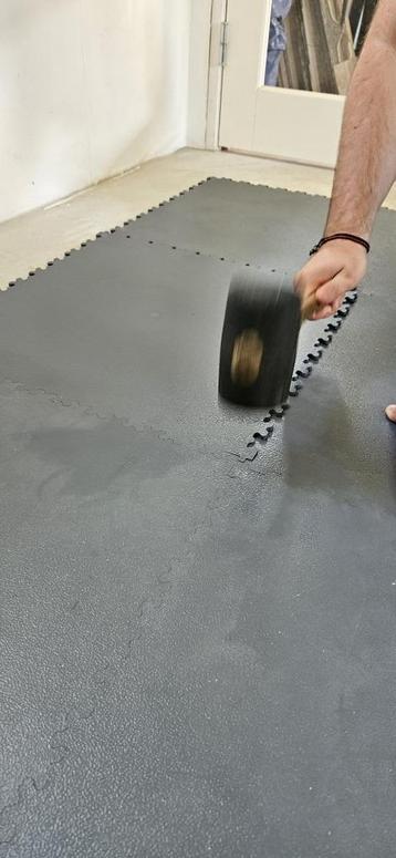9m2 PVC vloer tegels garage vloer werkplaats 7mm ECO Grey  beschikbaar voor biedingen