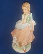 Porseleinen Beeld Meisje met Hond, Ophalen of Verzenden