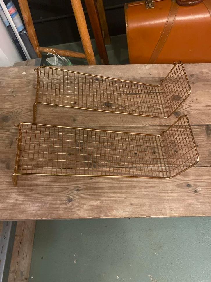Set van 2 Wandrekjes - Gouden Draad, Huis en Inrichting, Woonaccessoires | Wandplanken en Boekenplanken, Gebruikt, Ophalen