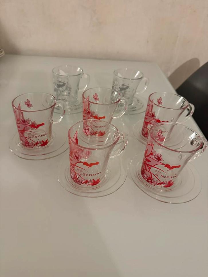 Senseo Kopjes en Schotels - 6 stuks, Huis en Inrichting, Keuken | Servies, Zo goed als nieuw, Kop(pen) en/of Schotel(s), Overige stijlen
