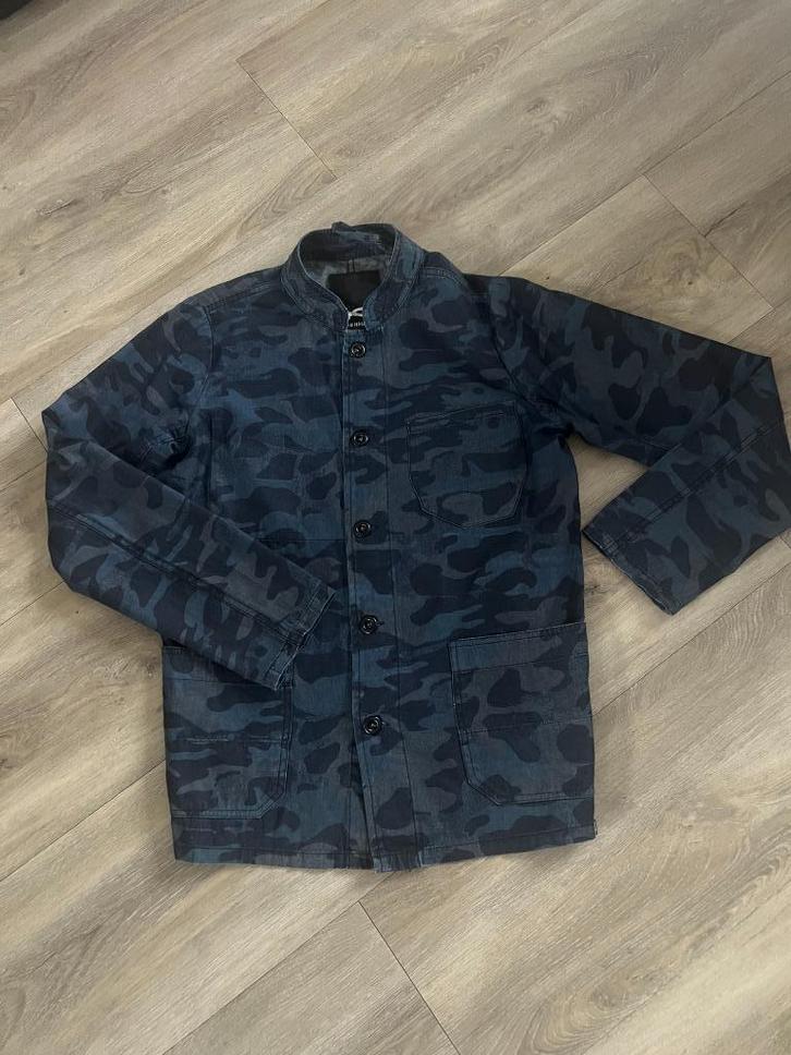 DENHAM   herenjasje   MAAT S   ALS NIEUW, Kleding | Heren, Jassen | Zomer, Zo goed als nieuw, Maat 46 (S) of kleiner, Blauw, Ophalen of Verzenden