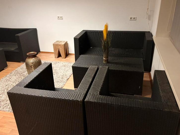Complete Luxe Loungeset – Donker Rotan – In Mooie Staat!, Tuin en Terras, Tuinsets en Loungesets, Zo goed als nieuw, Ophalen