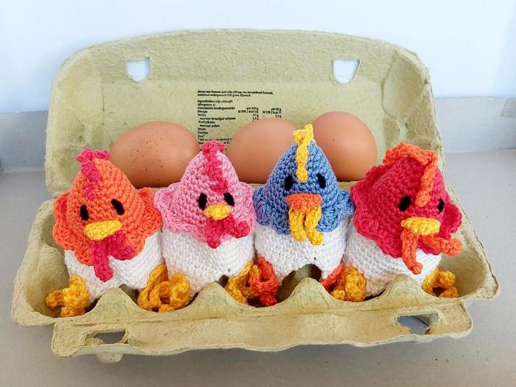 Grappige kippetjes eierwarmers zelf gemaakt, Kinderen en Baby's, Kraamcadeaus en Geboorteborden, Nieuw, Ophalen of Verzenden