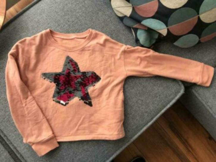 roze sweater in maat 122/128, Kinderen en Baby's, Kinderkleding | Maat 122, Gebruikt, Meisje, Trui of Vest, Ophalen
