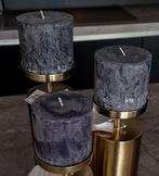 3 massieve Xenos stompkaarsen 10 cm hoog en 10 cm doorsnede, Huis en Inrichting, Woonaccessoires | Kandelaars en Kaarsen, Overige materialen