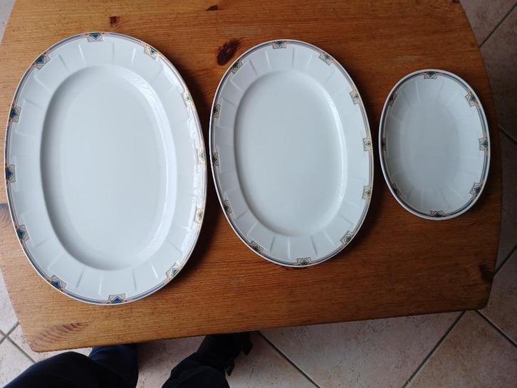Set van 3 serveerschalen Villeroy&Boch  Picasso, Verzamelen, Porselein, Kristal en Bestek, Zo goed als nieuw, Bord of Schaal, Porselein