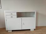 Vintage witte kast/commode/dressoir, Ophalen, Gebruikt, 100 tot 150 cm, 25 tot 50 cm