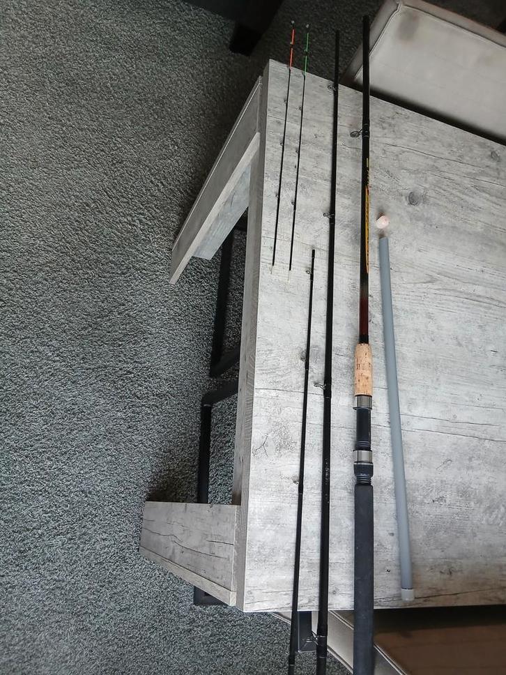 Te koop Shakespeare Feederhengel 3,6 meter., Watersport en Boten, Hengelsport | Witvissen, Gebruikt, Werphengel, Ophalen