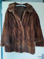 Vintage echte bontjas - De Bontkoning mt 42-44, Bruin, Maat 42/44 (L), Ophalen of Verzenden, Zo goed als nieuw
