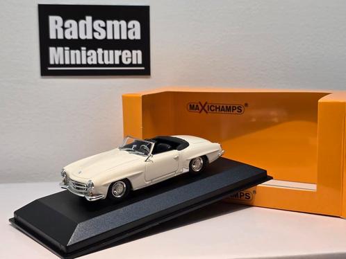 KOOPJE Mercedes-Benz 190 SL 1955 WHITE - 1:43 Maxichamps, Hobby en Vrije tijd, Modelauto's | 1:43, Nieuw, Auto, Ophalen of Verzenden