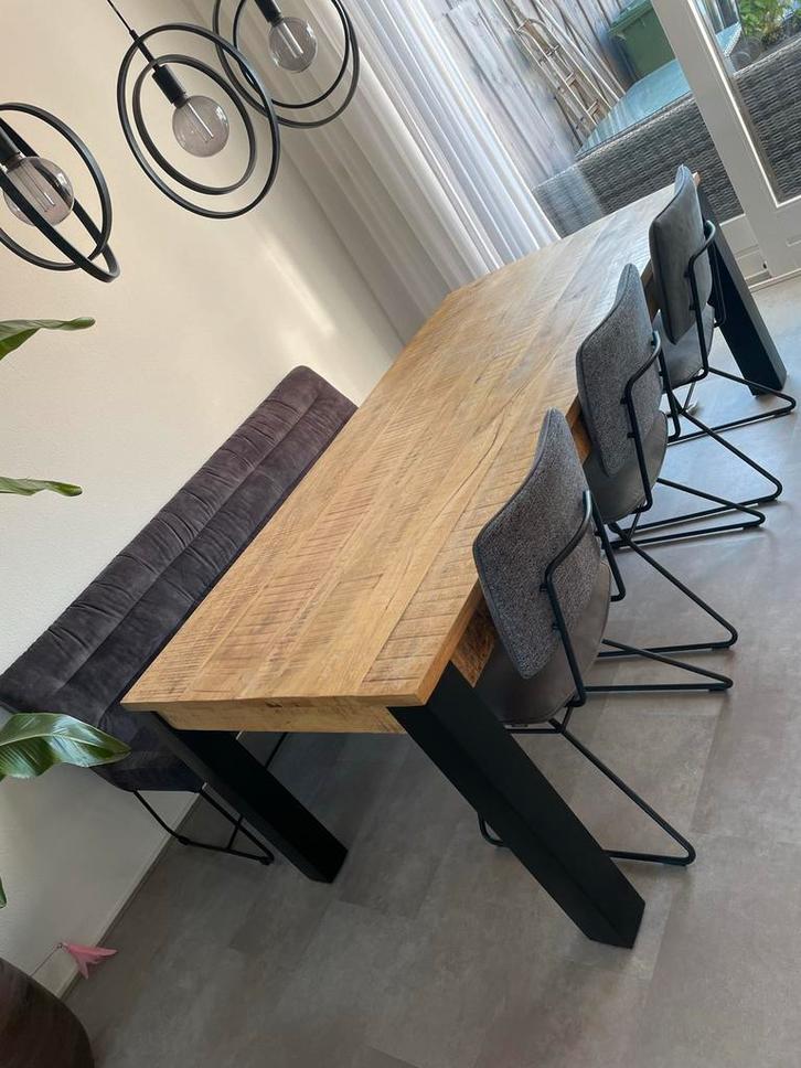Complete Eethoek in top staat, Huis en Inrichting, Complete eetkamers, Zo goed als nieuw, 4 tot 6 stoelen, Ophalen