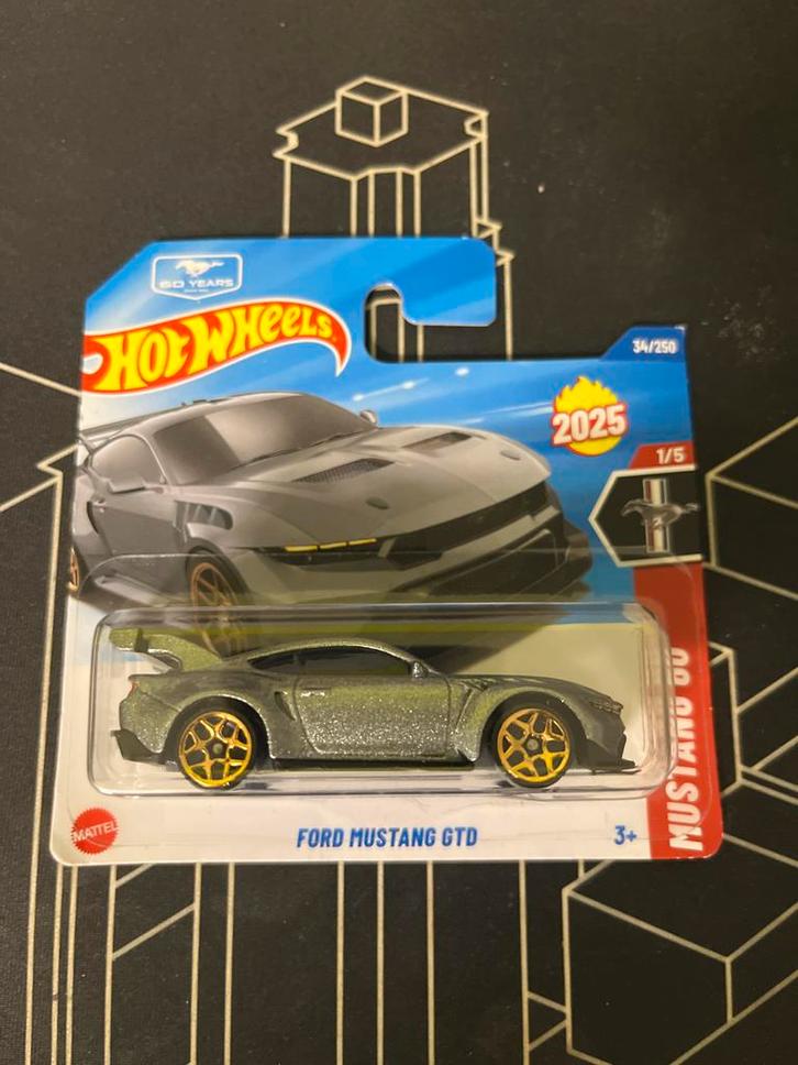 Hot Wheels Ford Mustang GTD - Nieuw in Verpakking!, Hobby en Vrije tijd, Modelbouw | Auto's en Voertuigen, Nieuw, Auto, 1:50 of kleiner