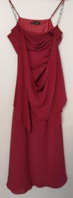 Feestjurk maat 7, bordeaux, Jurk, Lautinel, Ophalen of Verzenden, Zo goed als nieuw