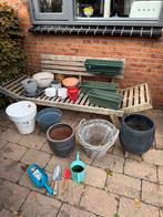 Veel bloempotten plantenbakken, Tuin en Terras, Bloembakken en Plantenbakken, Ophalen, Kunststof, Gebruikt, Minder dan 30 cm