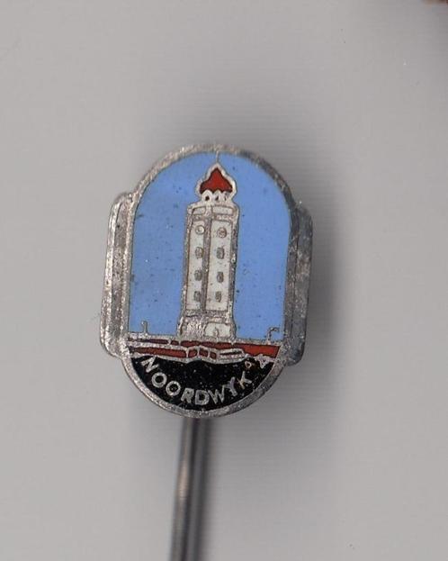 Noordwijk emaille Vuurtoren speldje, Verzamelen, Speldjes, Pins en Buttons, Gebruikt, Speldje of Pin, Overige onderwerpen, Ophalen of Verzenden