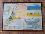 Vintage schoolposter bedwongen waterland, Ophalen, Aardrijkskunde