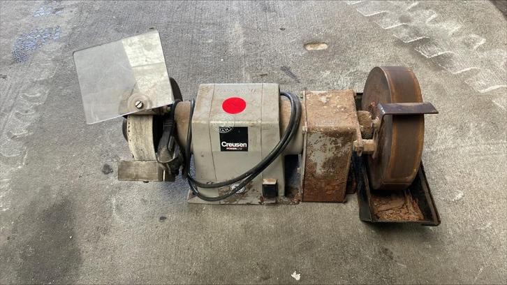Creusen Powerline NS 5215 TS Dubbele Slijpmachine, Doe-het-zelf en Verbouw, Gereedschap | Slijpmachines, Gebruikt, Werkbankslijpmachine
